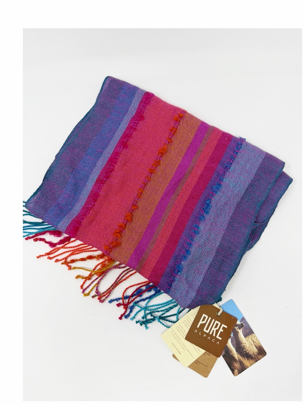 Pure Alpaca Baby Alpaca and Silk Multicolor Scarf NWT